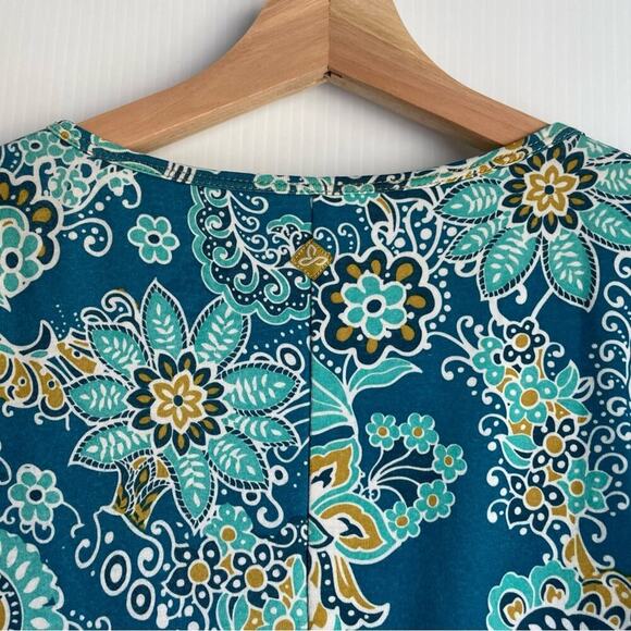 Prana Breath Nadia cafe length sleeve style faux wrap paisley print dress Small - Picture 4 of 10